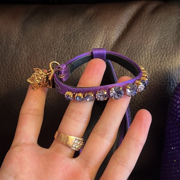 Versace aevitas crystal embellished Medusa logo platform sandals heels NEW - Picture 4 of 11